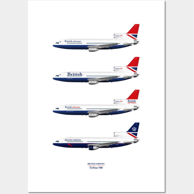 BA tristar 500s Wall Art by SteveHClark